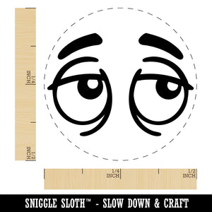 Cartoon Eyes Tired Sleepy Self-Inking Rubber Stamp for Stamping Crafting Planners