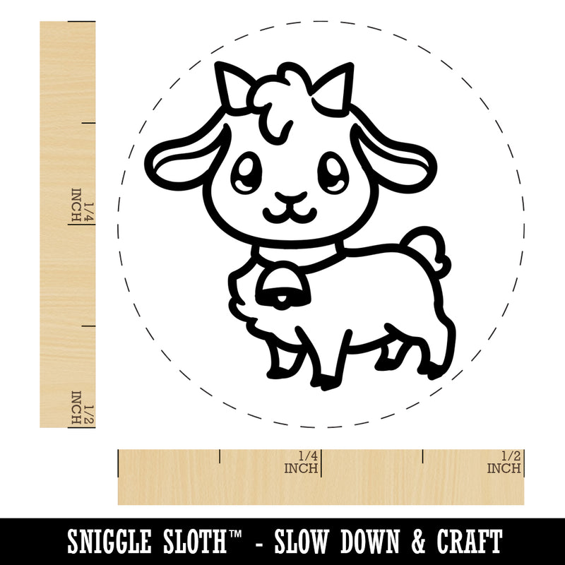 Darling Goat Farm Animal Self-Inking Rubber Stamp for Stamping Crafting Planners