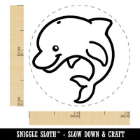 Debonair Jumping Dolphin Self-Inking Rubber Stamp for Stamping Crafting Planners