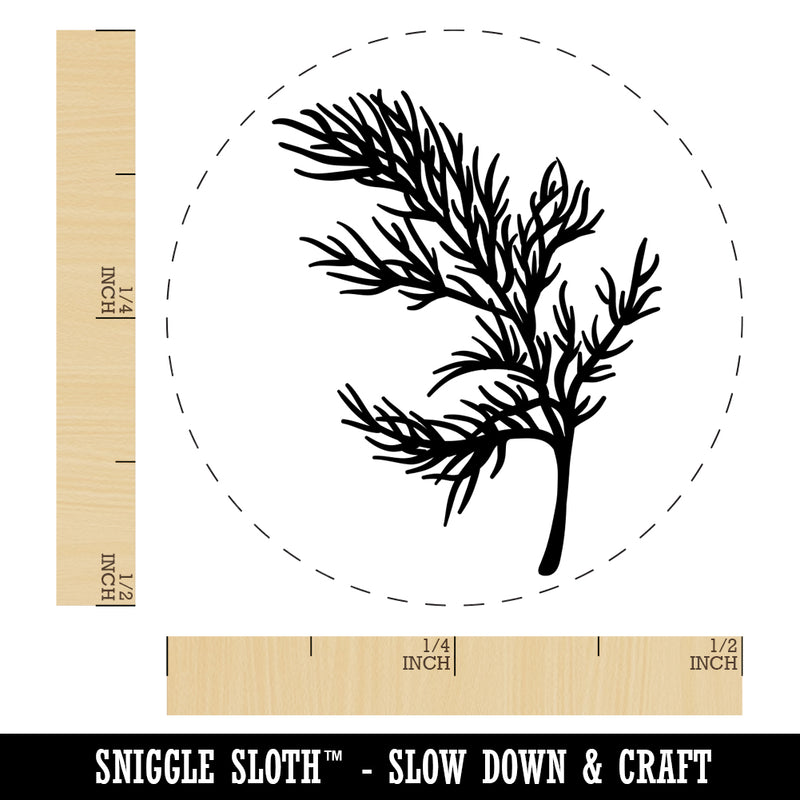Dill Herb Plant Self-Inking Rubber Stamp for Stamping Crafting Planners