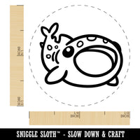 Fascinating Whale Shark with Open Mouth Self-Inking Rubber Stamp for Stamping Crafting Planners