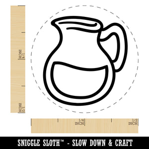 Glass Pitcher with Water Lemonade Self-Inking Rubber Stamp for Stamping Crafting Planners