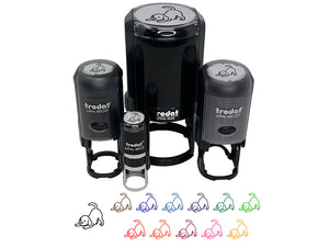 Labrador Retriever Play Bow Dog Self-Inking Rubber Stamp for Stamping Crafting Planners
