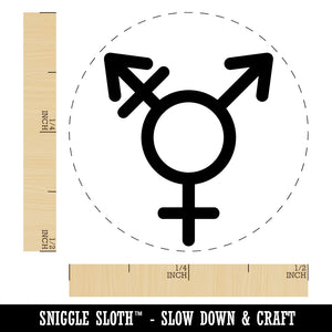 Male with Stroke and Female Sign Transgender Gender Symbol Self-Inking Rubber Stamp for Stamping Crafting Planners