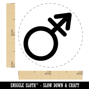 Male with Stroke Sign Transgender Gender Symbol Self-Inking Rubber Stamp for Stamping Crafting Planners