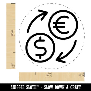 Money Exchange Euro to USD Dollar Self-Inking Rubber Stamp for Stamping Crafting Planners