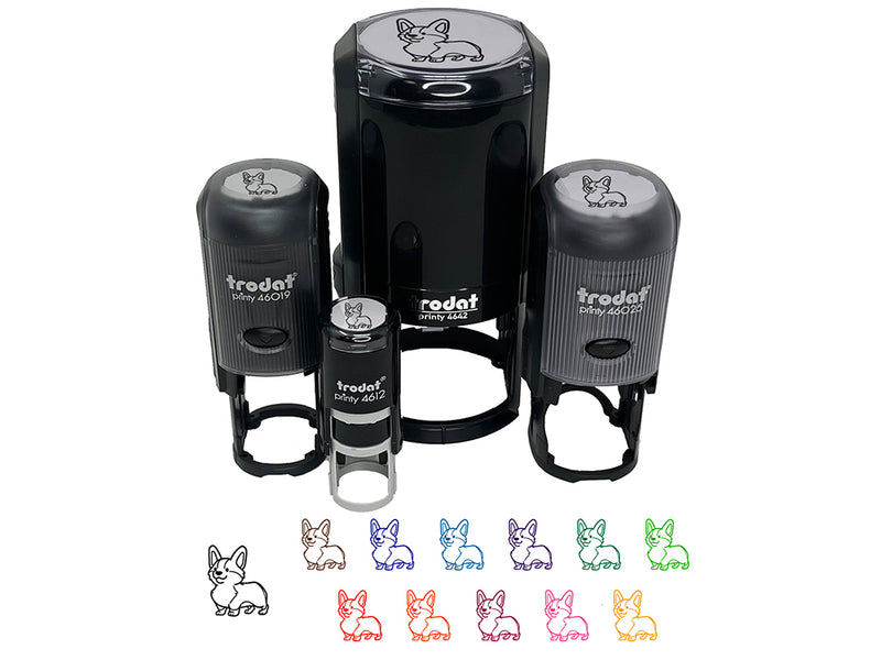 Pembroke Welsh Corgi Standing Dog Self-Inking Rubber Stamp for Stamping Crafting Planners