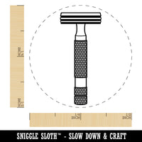 Razor Shaving Blade Self-Inking Rubber Stamp for Stamping Crafting Planners