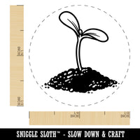 Seed Sprouting from Dirt Self-Inking Rubber Stamp for Stamping Crafting Planners