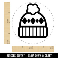 Winter Beanie Hat Self-Inking Rubber Stamp for Stamping Crafting Planners