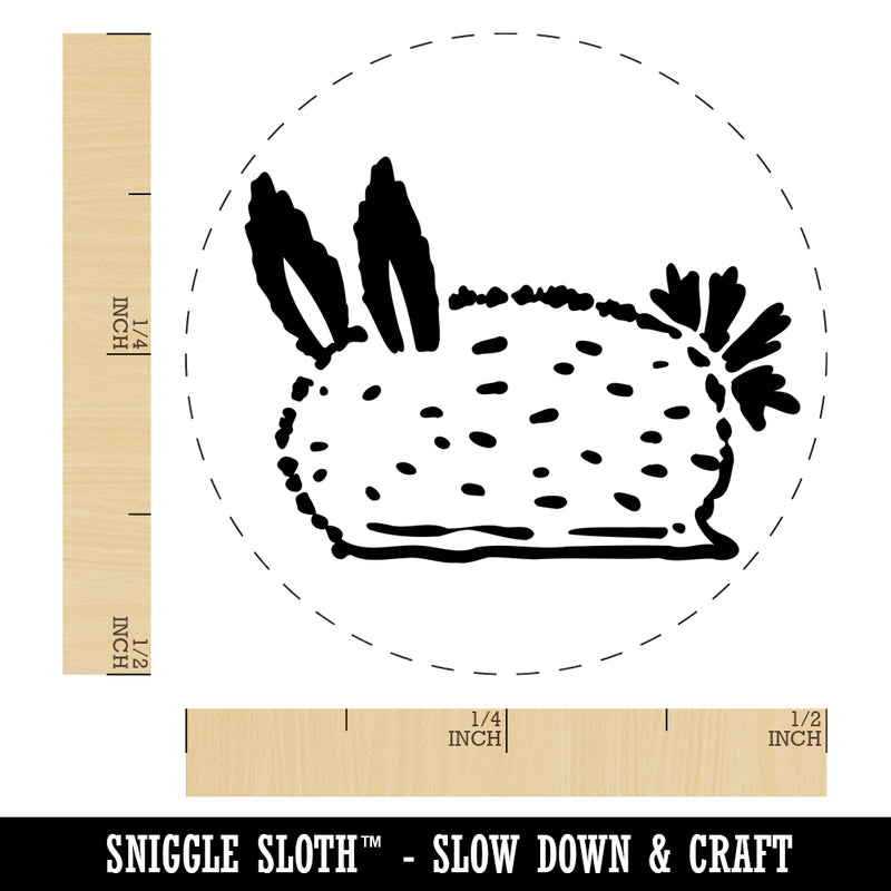 Sea Bunny Nudibranch Self-Inking Rubber Stamp for Stamping Crafting Planners