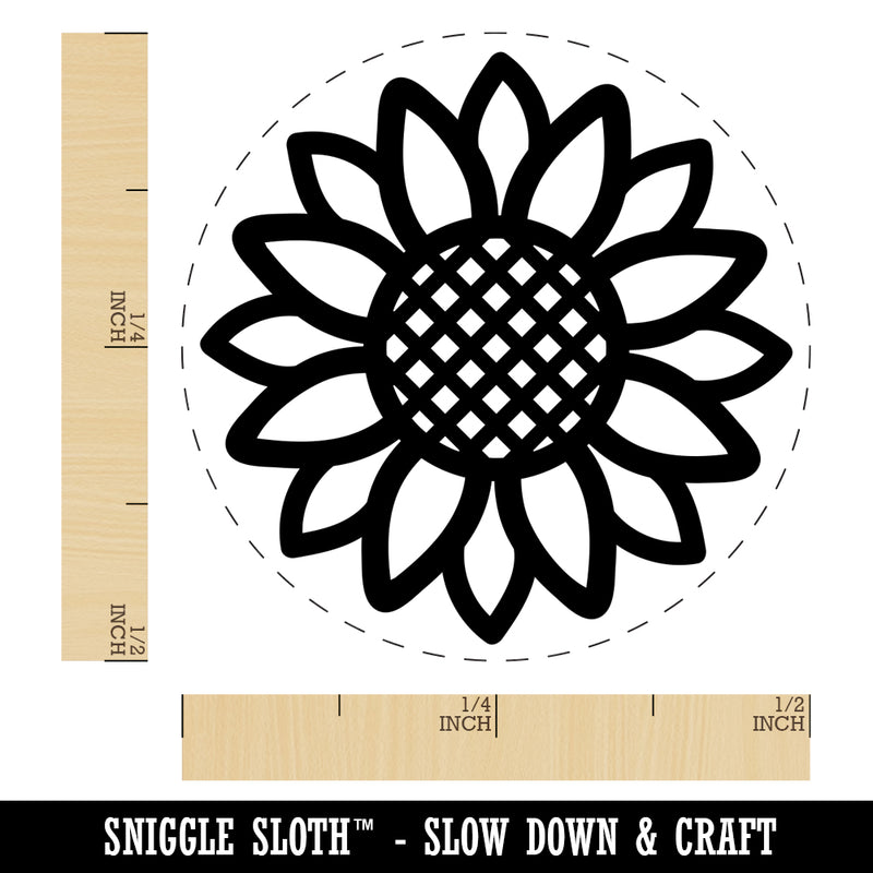 Summer Sunflower Self-Inking Rubber Stamp for Stamping Crafting Planners