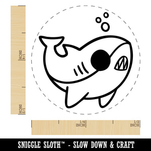 Sweet Kawaii Chibi Shark Self-Inking Rubber Stamp for Stamping Crafting Planners