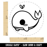 Sweet Kawaii Chibi Whale Self-Inking Rubber Stamp for Stamping Crafting Planners