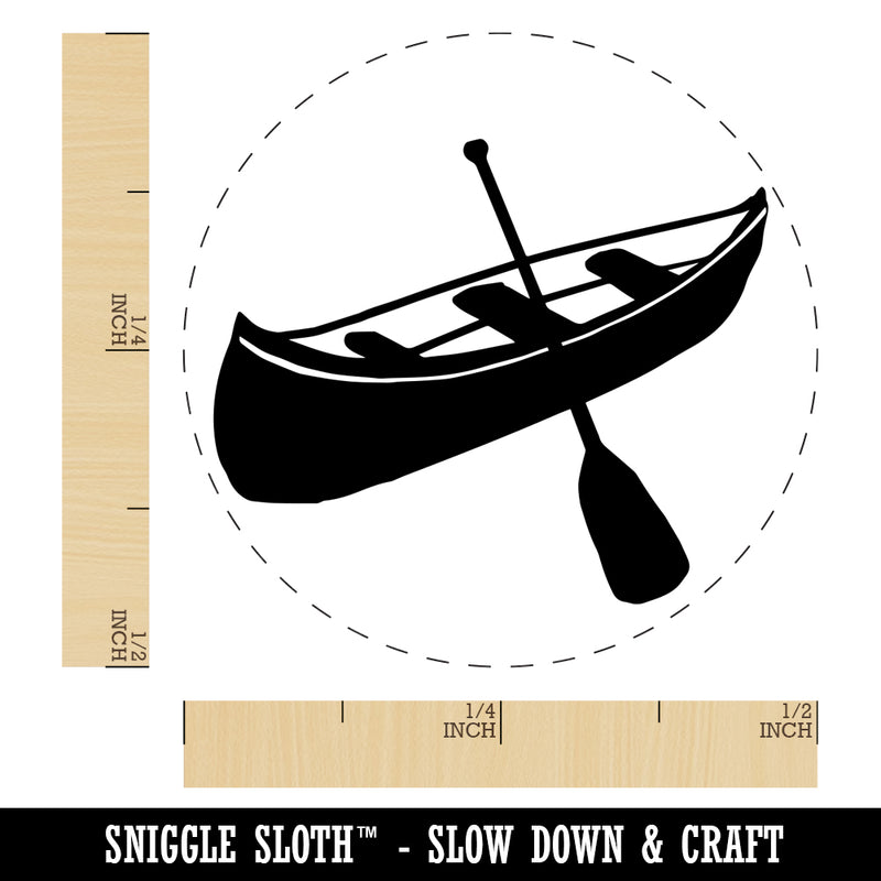 Canoe Water Boat with Paddle Self-Inking Rubber Stamp for Stamping Crafting Planners