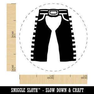 Cowboy Rodeo Pants Chaps Chaparreras Self-Inking Rubber Stamp for Stamping Crafting Planners