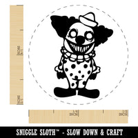 Creepy Spooky Little Grinning Clown Horror Self-Inking Rubber Stamp for Stamping Crafting Planners