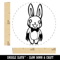 Creepy Spooky Murder Bunny Rabbit Horror Self-Inking Rubber Stamp for Stamping Crafting Planners