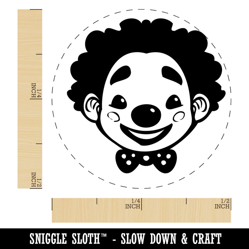 Cute Chibi Circus Party Clown Child Kid Self-Inking Rubber Stamp for Stamping Crafting Planners