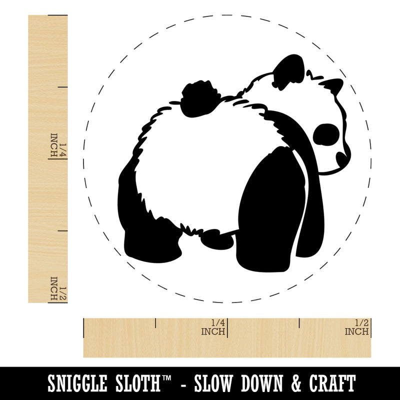 Cute Panda Bear Butt Behind Self-Inking Rubber Stamp for Stamping Crafting Planners