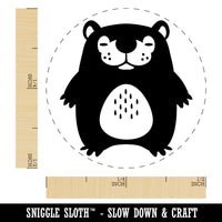 Cute Sleepy Baby Bear Self-Inking Rubber Stamp for Stamping Crafting Planners