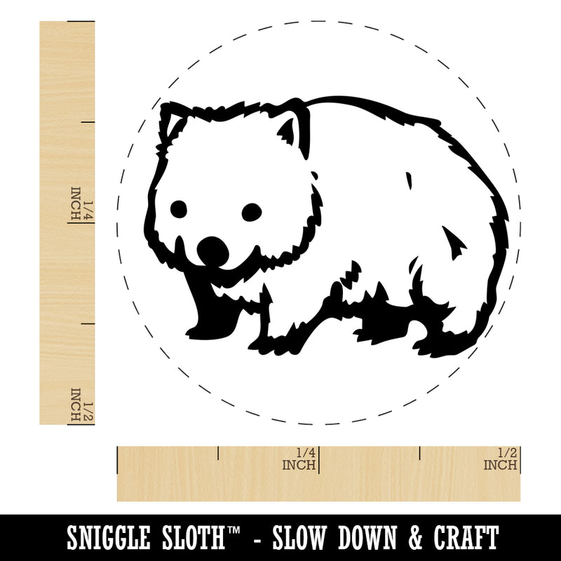 Cute Wombat Australian Marsupial Self-Inking Rubber Stamp for Stamping Crafting Planners