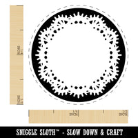 Fancy Cute Lace Doily Self-Inking Rubber Stamp for Stamping Crafting Planners