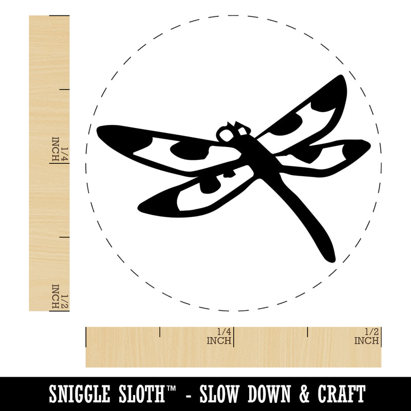 Flying Dragonfly with Spotted Wings Insect Darter Self-Inking Rubber Stamp for Stamping Crafting Planners