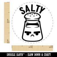 Kawaii Cute Salty Grumpy Salt Self-Inking Rubber Stamp for Stamping Crafting Planners