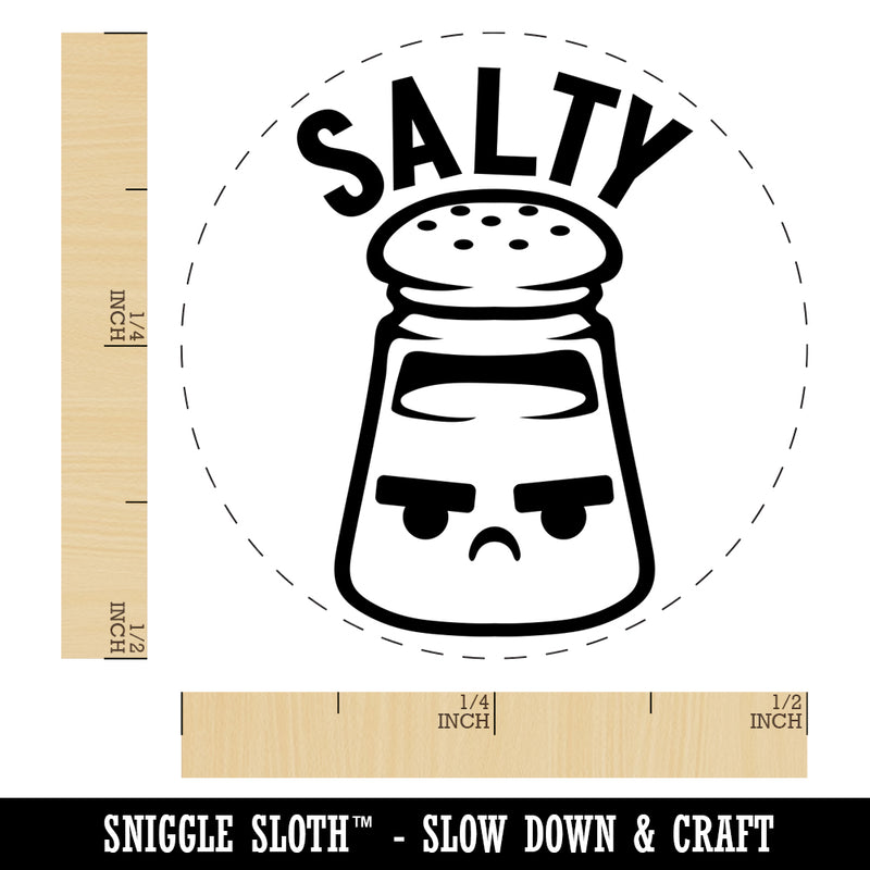 Kawaii Cute Salty Grumpy Salt Self-Inking Rubber Stamp for Stamping Crafting Planners