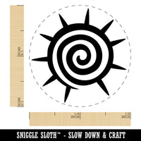 Southwest Native American Swirl Sun Self-Inking Rubber Stamp for Stamping Crafting Planners