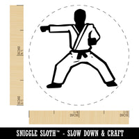 Kung Fu Martial Arts Rider Stance Karate Gi Self-Inking Rubber Stamp for Stamping Crafting Planners