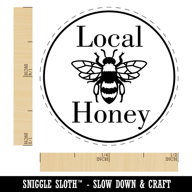 Local Honey Bee for Apiarist Beekeeper Self-Inking Rubber Stamp for Stamping Crafting Planners