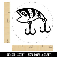 Plug Crankbait Fishing Lure Bait Hooks Self-Inking Rubber Stamp for Stamping Crafting Planners