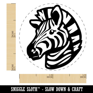Striped Zebra Head Self-Inking Rubber Stamp for Stamping Crafting Planners