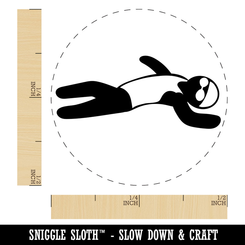 Swimming Swimmer Backstroke Self-Inking Rubber Stamp for Stamping Crafting Planners