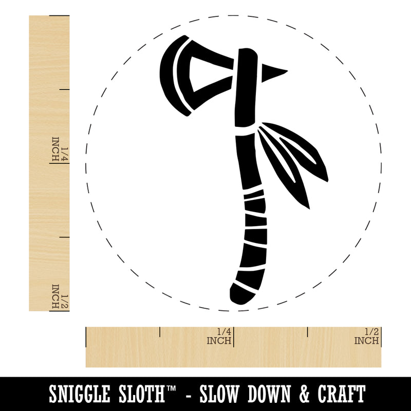 Tomahawk Native American Axe Tool Weapon Self-Inking Rubber Stamp for Stamping Crafting Planners