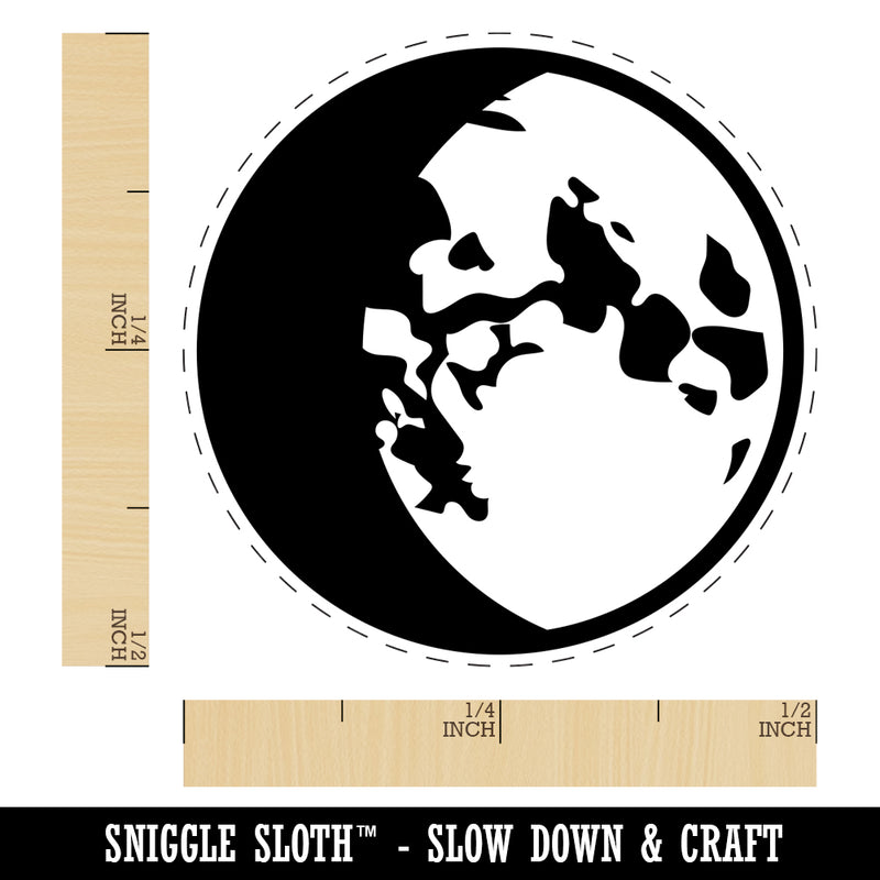 Waxing Gibbous Moon Phase Self-Inking Rubber Stamp for Stamping Crafting Planners