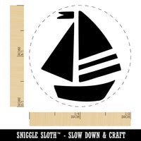 Summer Sailboat Sailing Self-Inking Rubber Stamp Ink Stamper for Stamping Crafting Planners