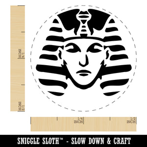 Ancient Egyptian Pharaoh with Crown Self-Inking Rubber Stamp Ink Stamper for Stamping Crafting Planners