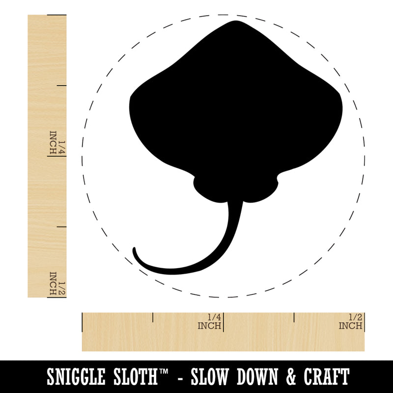 Stingray Skate Fish Silhouette Self-Inking Rubber Stamp Ink Stamper for Stamping Crafting Planners