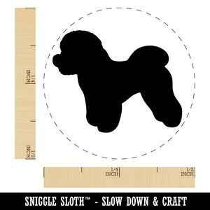 Bichon Frise Dog Solid Self-Inking Rubber Stamp Ink Stamper for Stamping Crafting Planners