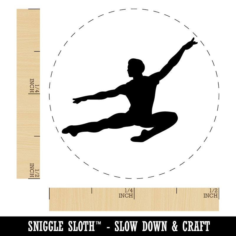 Male Ballet Dancer Jumping Man Boy Self-Inking Rubber Stamp Ink Stamper for Stamping Crafting Planners