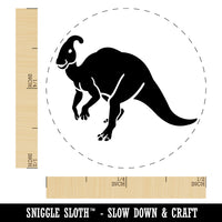 Parasaurolophus Dinosaur Self-Inking Rubber Stamp Ink Stamper for Stamping Crafting Planners