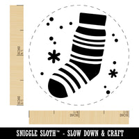 Christmas Stocking Sock Self-Inking Rubber Stamp Ink Stamper for Stamping Crafting Planners