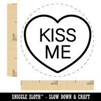 Kiss Me Conversation Heart Self-Inking Rubber Stamp Ink Stamper for Stamping Crafting Planners