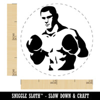 Boxer Man with Boxing Gloves Pugilist Self-Inking Rubber Stamp Ink Stamper for Stamping Crafting Planners