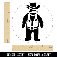 Cowboy Rancher with Mustache Hat and Vest Self-Inking Rubber Stamp Ink Stamper for Stamping Crafting Planners