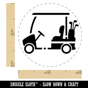 Golf Cart Caddy with Clubs Self-Inking Rubber Stamp Ink Stamper for Stamping Crafting Planners