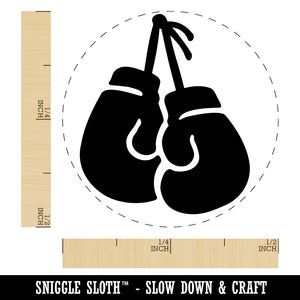 Pair of Boxing Gloves Hanging Self-Inking Rubber Stamp Ink Stamper for Stamping Crafting Planners